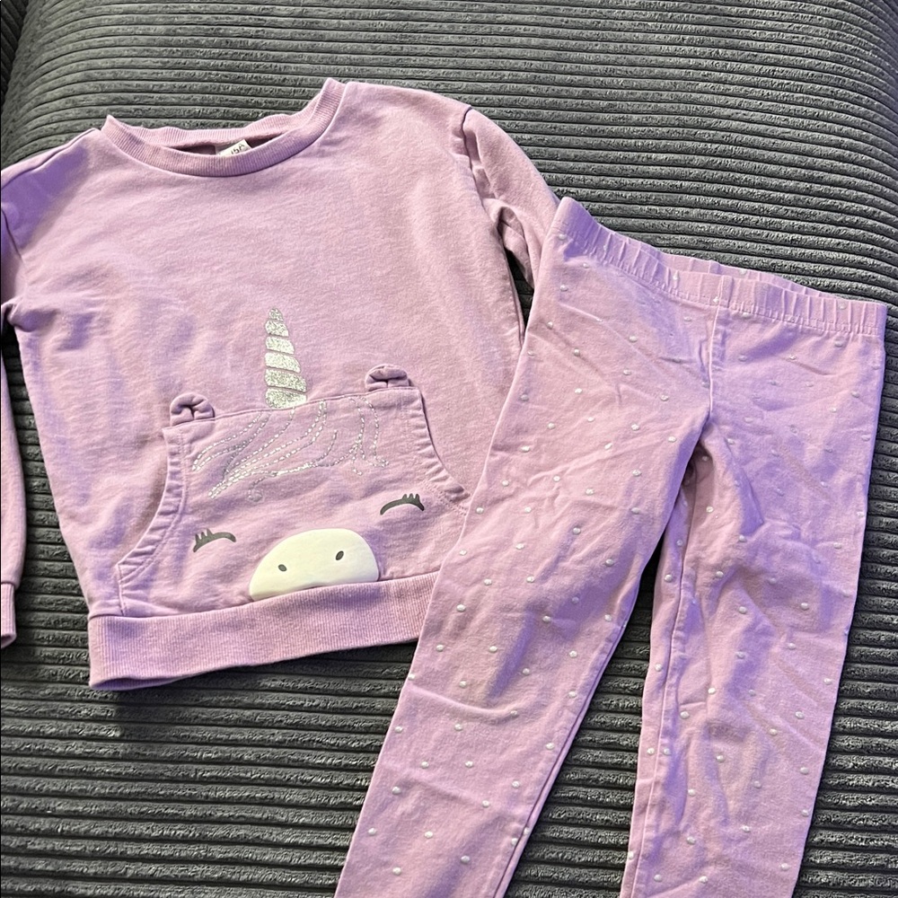 Carter's Unicorn Set - Lavender & silver.